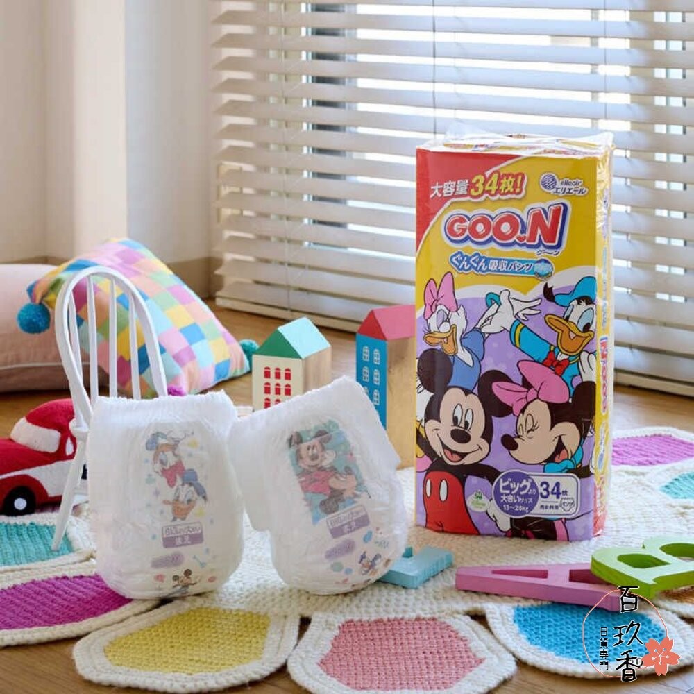 敏感肌迪士尼🔆日本境內 大王 黏貼 褲型 尿布 紙尿布 紙尿褲 拉拉褲 GOON-細節圖3