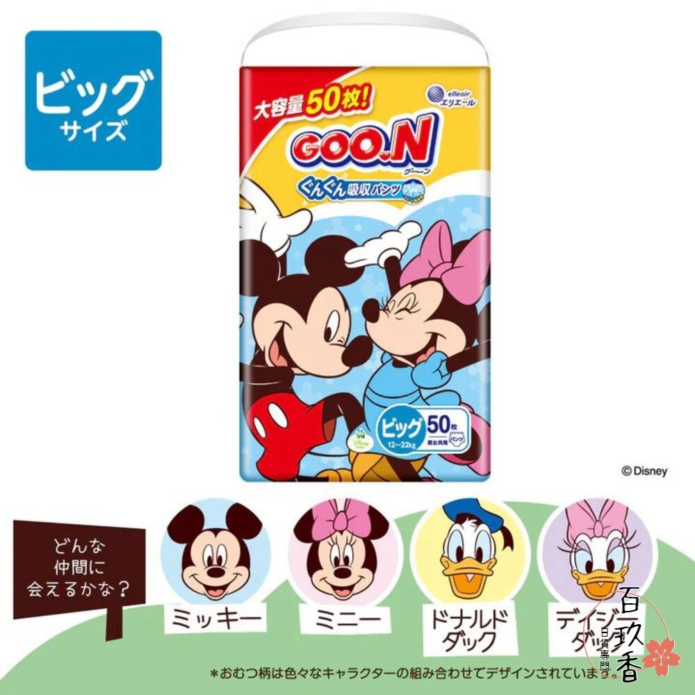 敏感肌迪士尼🔆日本境內 大王 黏貼 褲型 尿布 紙尿布 紙尿褲 拉拉褲 GOON-細節圖4