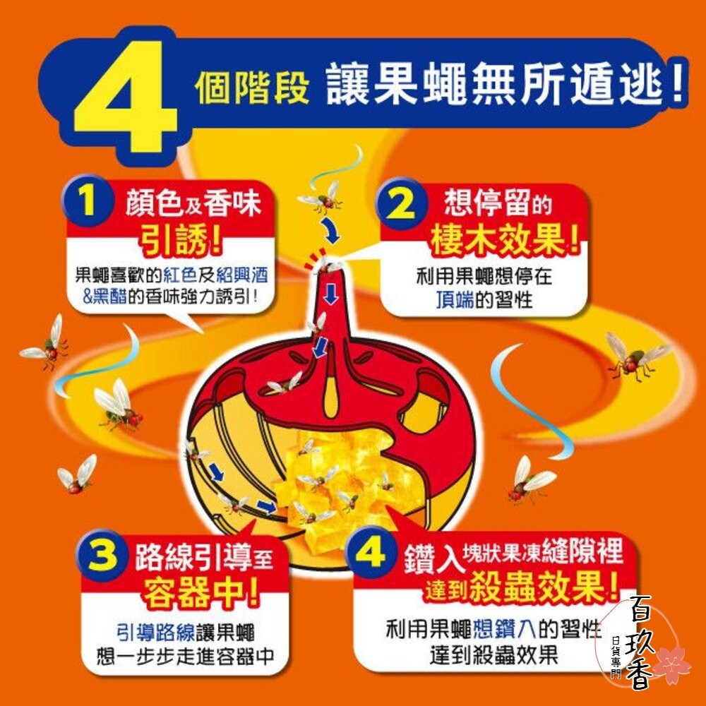 公司貨 興家安速 果蠅餌劑 果蠅誘捕盒 果蠅 蚤蠅 誘捕 夏日必備 補果蠅 地球製藥-細節圖4