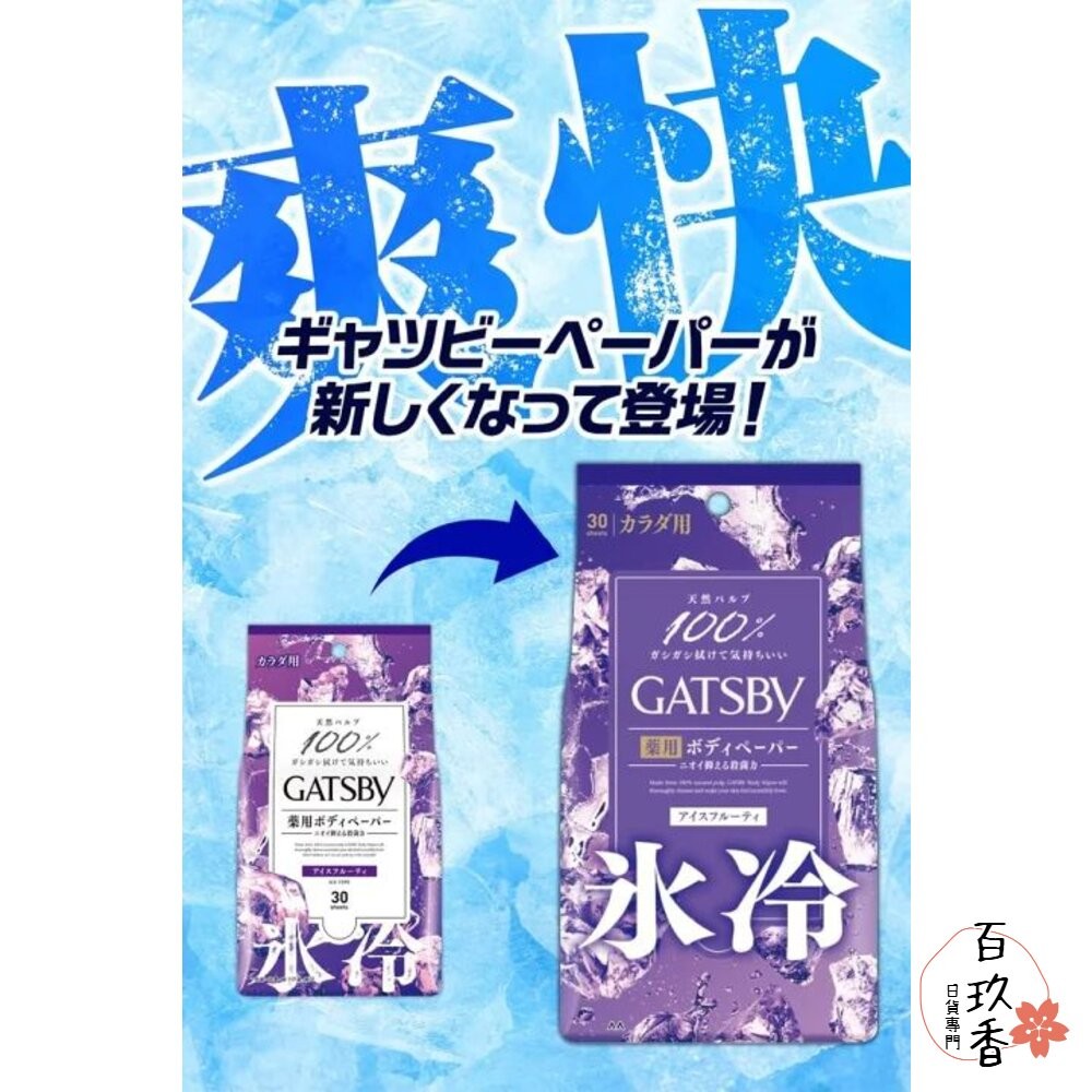 日本境內 GATSBY 曼丹 潔面 體用 涼感 濕紙巾 薄荷 臉用 身體 抗菌 濕巾 MANDOM-細節圖7