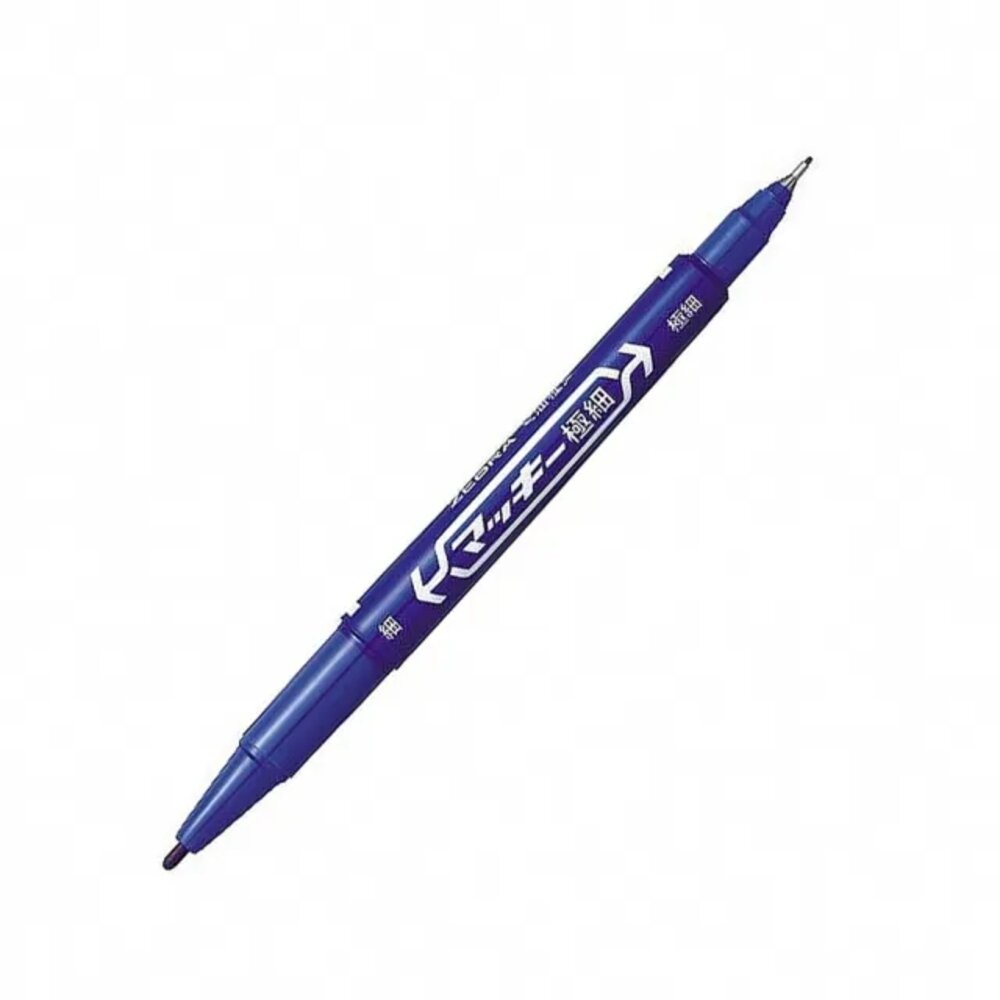 斑馬雙頭極細奇異筆-藍色BL