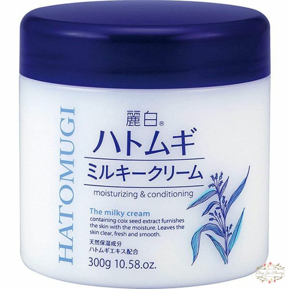 日本 熊野油脂 麗白 薏仁 保濕 乳霜 全身可用 300g-細節圖2