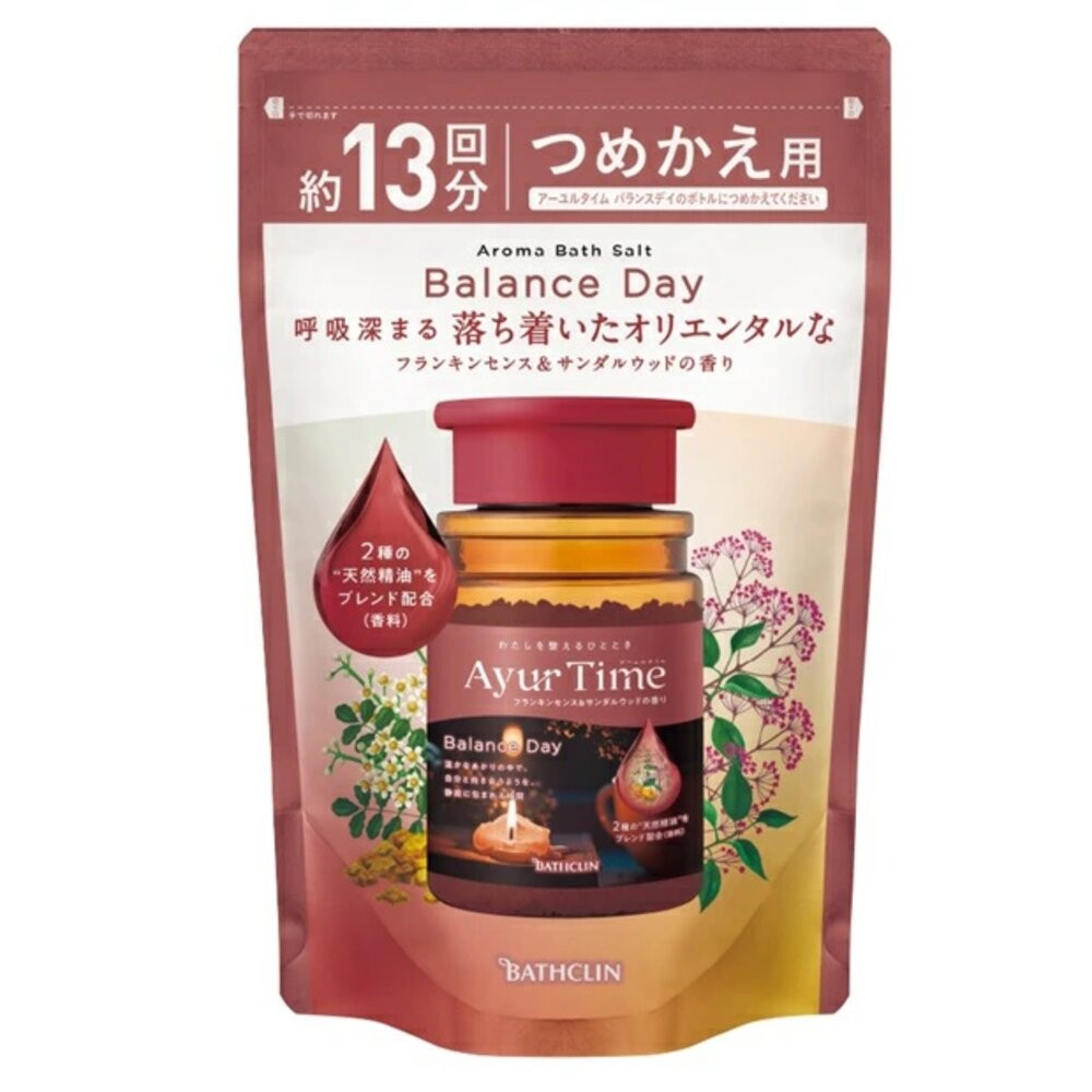 日本 巴斯克林 BATHCLIN 入浴劑 日本名湯 入浴粉 AYUR TIME 素肌 夜晚-規格圖11
