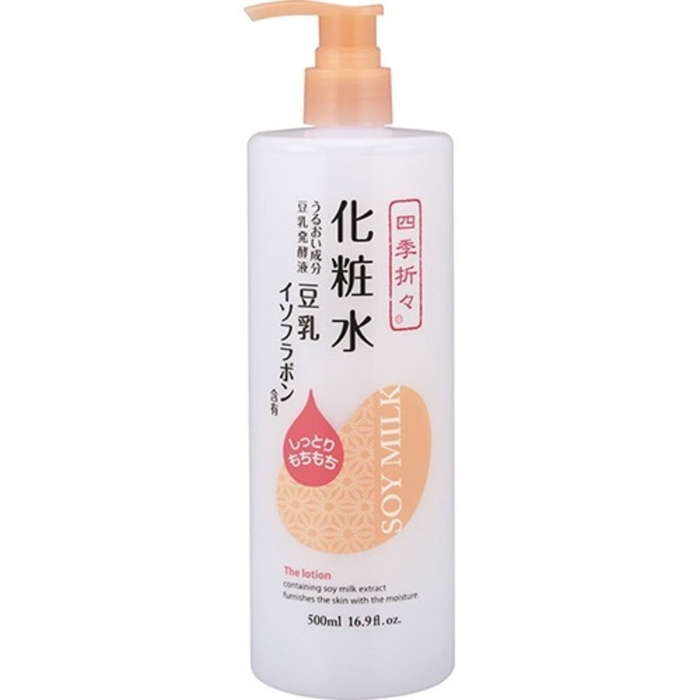 日本 熊野油脂 四季應時 豆乳精華 化妝水 500ml 緊緻 美肌 保濕 化粧水-規格圖3