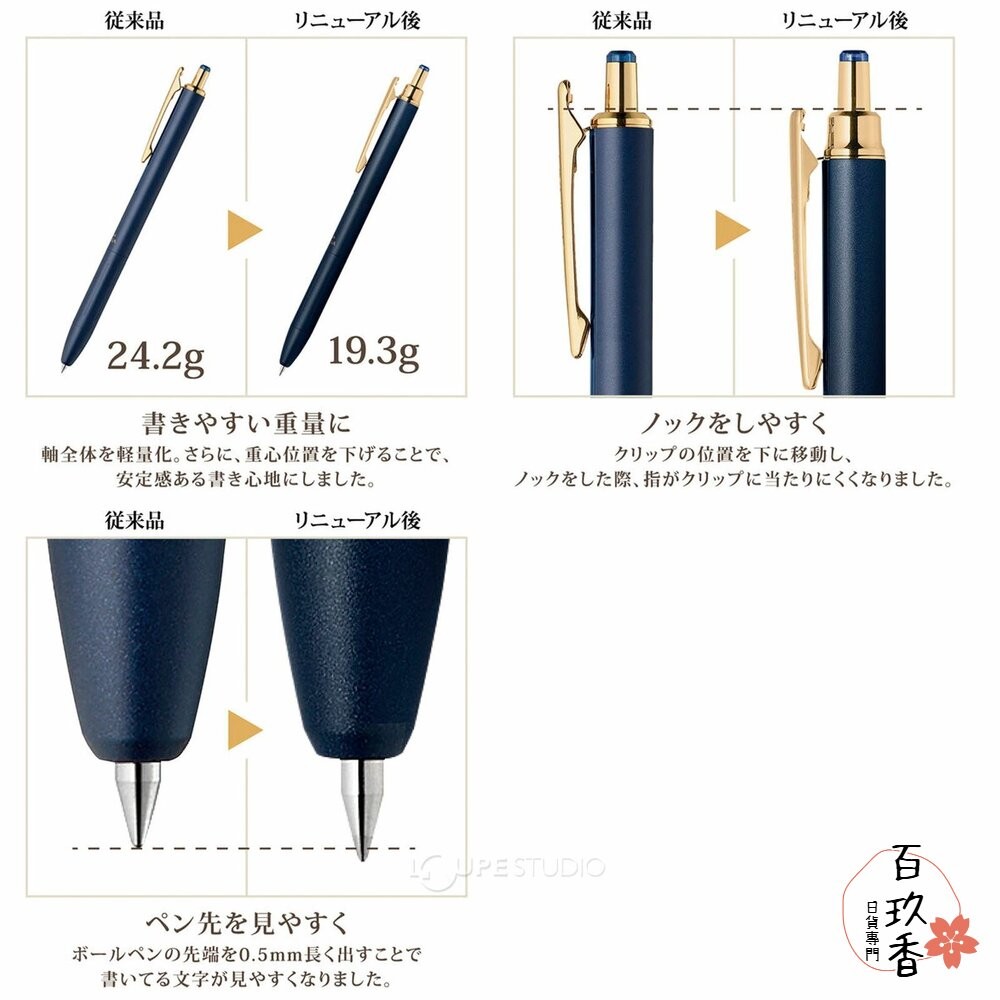 新款上架 斑馬 ZEBRA SARASA GRAND 金屬典雅復古 鋼珠筆 0.5 尊爵 JJ-56 JJ-57-細節圖9
