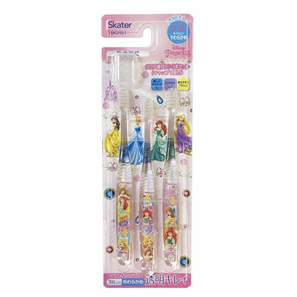 🔆現貨🔆日本 Skater 透明 兒童牙刷 冰雪奇緣 迪士尼公主 Tomica 龍貓 星際大戰 角落生物-規格圖7