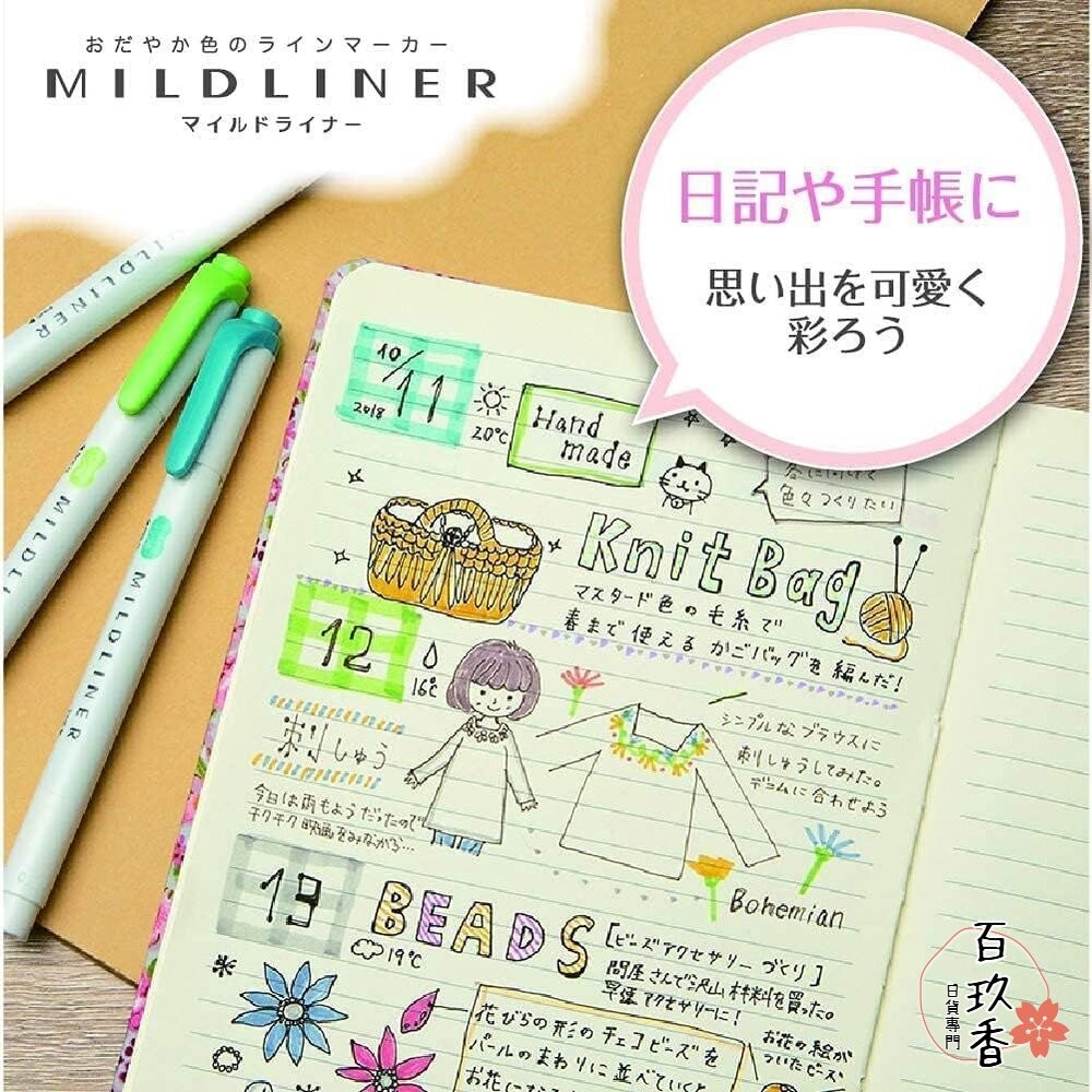 2025新色上架 斑馬 ZEBRA 柔和色系螢光筆 做筆記 畫重點 文具 螢光筆 雙頭 WKT7 MILDLINER-細節圖3