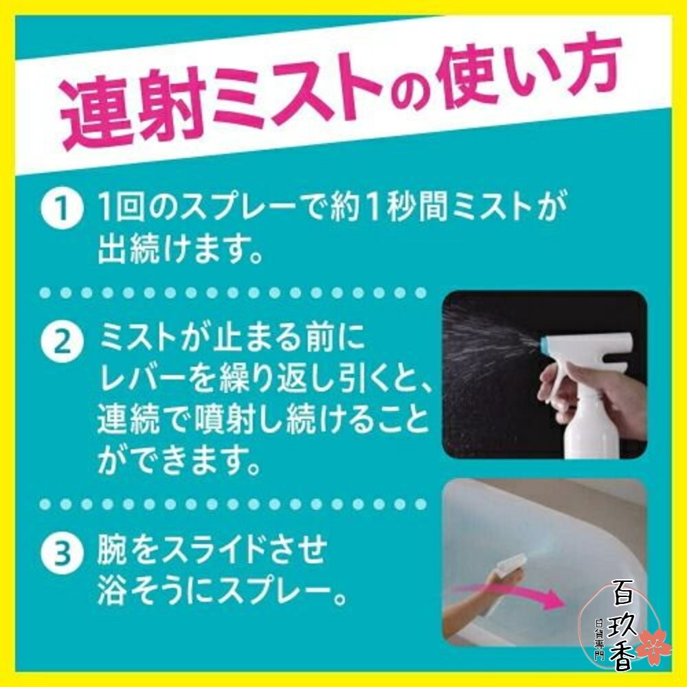 日本 花王 KAO Air Jet 浴室 連射清潔 泡沫噴霧 清潔劑 清潔噴霧 浴缸 牆壁 地板-細節圖5