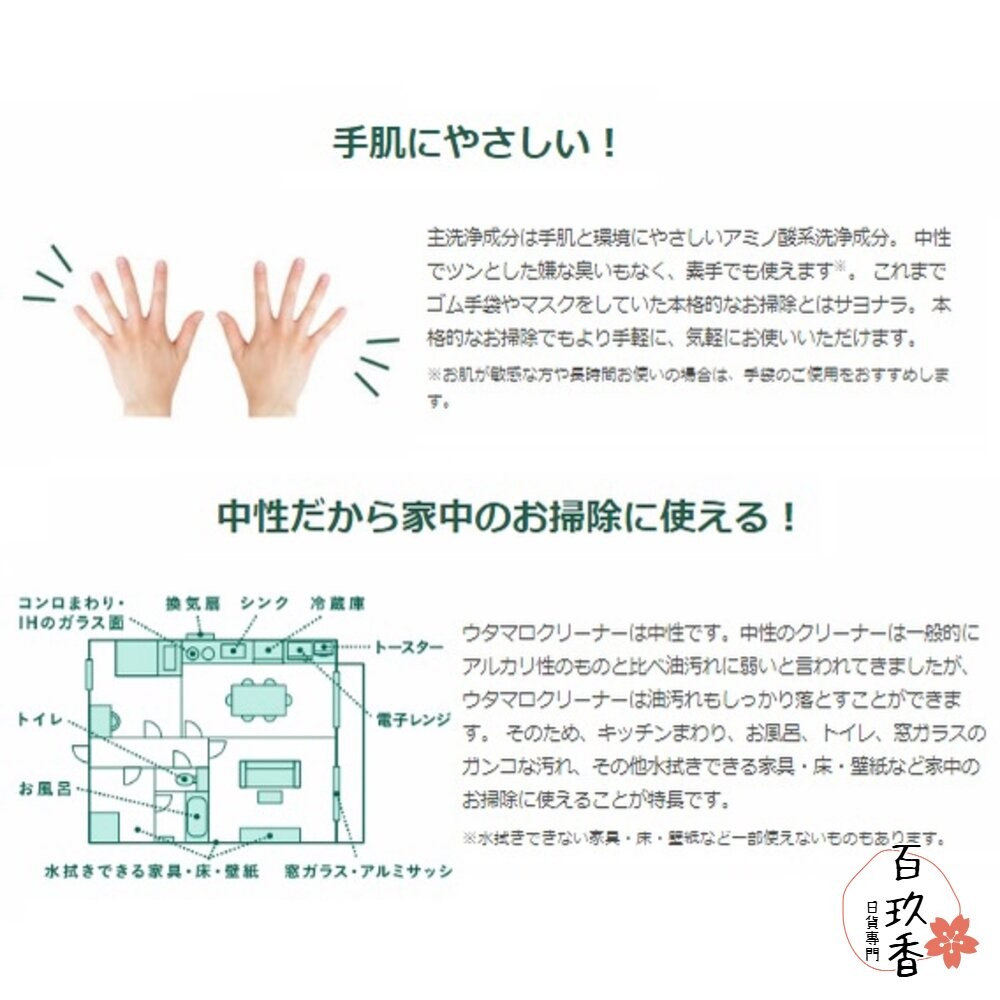 【現貨】日本 utamaro 東邦 歌磨 萬用 清潔劑 濃縮 洗碗精 廚房 家事清潔劑 除菌 消臭 去汙-細節圖6