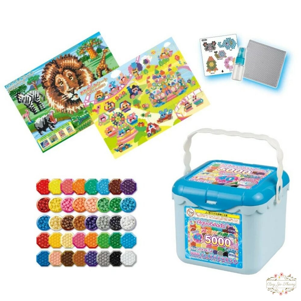 【新年限時特惠】日本 EPOCH DIY 水串珠 5000顆 40色 提盒裝 補充盒 豪華補充包-細節圖2