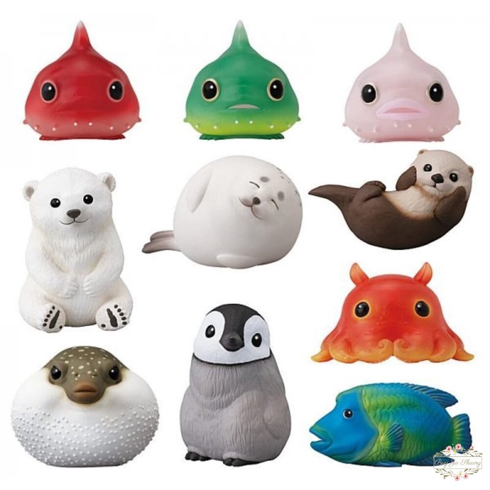 萬代 BANDAI 盒玩 兩棲爬蟲類 海洋好朋友 掌上鸚鵡 掌上好朋友 手乘朋友們 刺蝟 軟膠公仔-細節圖7