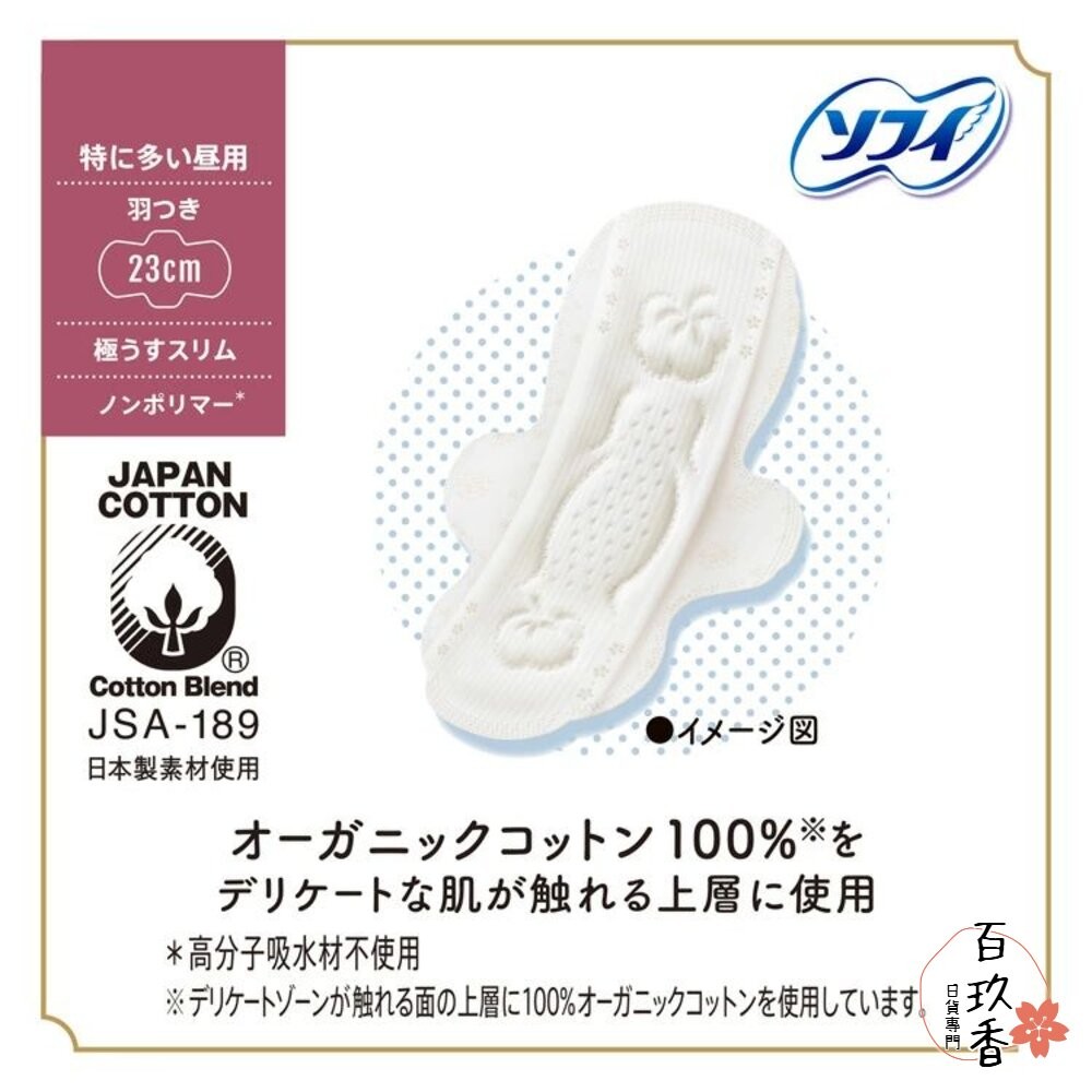 日本境內 蘇菲 100% 有機棉 敏感肌 棉柔 極薄 衛生棉 透氣 護墊 Unicharm-細節圖7