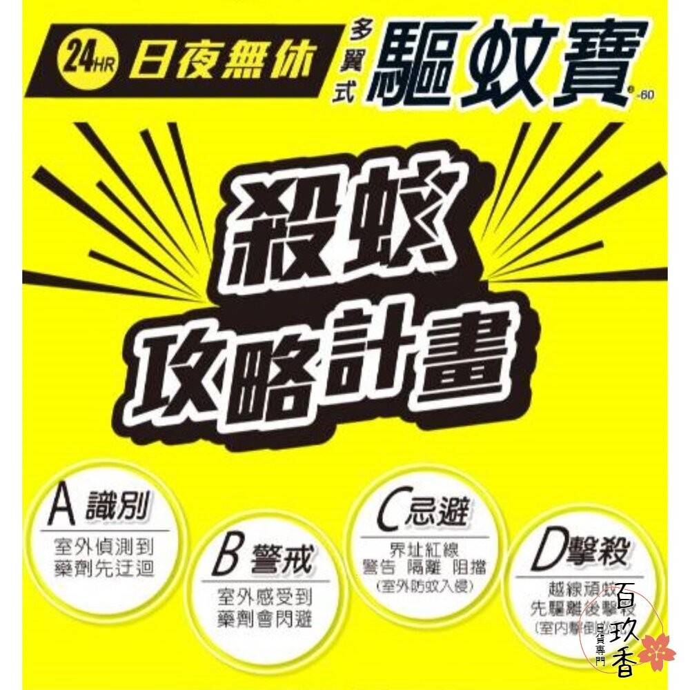 速必效 驅蚊寶 防蚊片 防治蚊子 忌避蚊子 防蚊掛片 60天 多翼式 免插電 防蚊 蚊子-細節圖4
