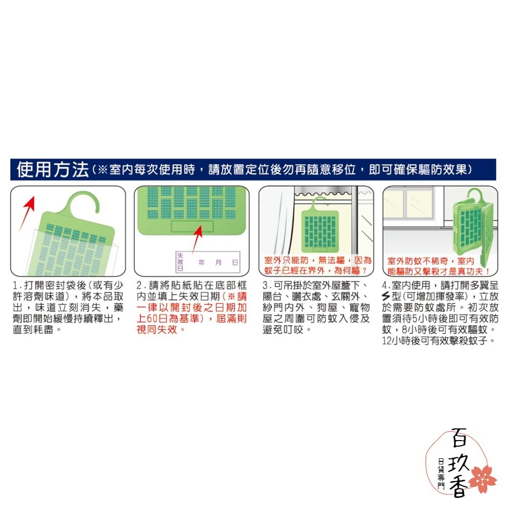 速必效 驅蚊寶 防蚊片 防治蚊子 忌避蚊子 防蚊掛片 60天 多翼式 免插電 防蚊 蚊子-細節圖8
