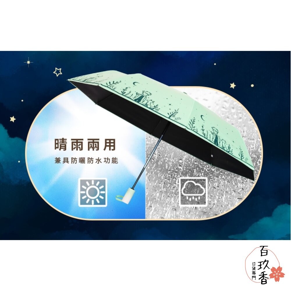 雙龍牌 小王子 晴雨兩用 自動折傘 黑膠 抗UV 不透光 防風骨架 雨傘 折傘-細節圖8