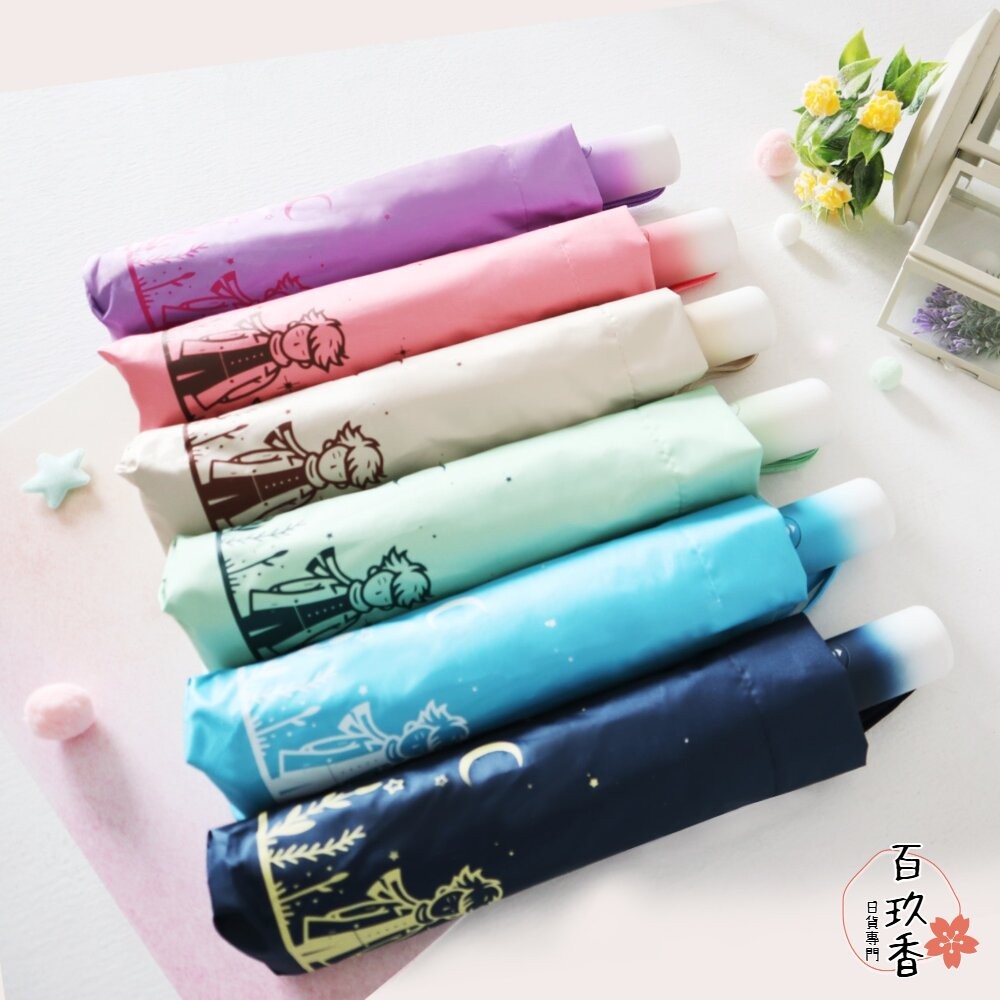 雙龍牌 小王子 晴雨兩用 自動折傘 黑膠 抗UV 不透光 防風骨架 雨傘 折傘-細節圖11