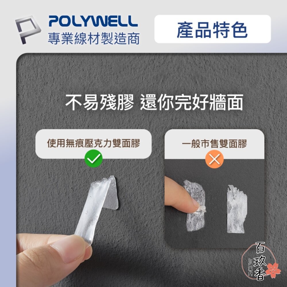 POLYWELL 黏貼式 理線器 S型 扣入式 電線固定 20入 三種尺寸 適用不同粗細充電線 傳輸線-細節圖6