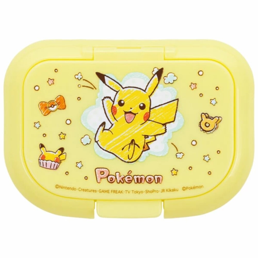 SKATER 銀離子 Ag 抗菌 濕紙巾蓋 濕紙巾 重複使用 免黏貼 濕紙巾蓋子 皮卡丘 恐龍-規格圖11