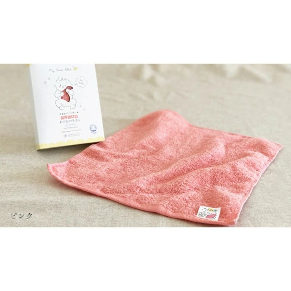 津OBORO嬰兒專用純棉方巾-珊瑚紅