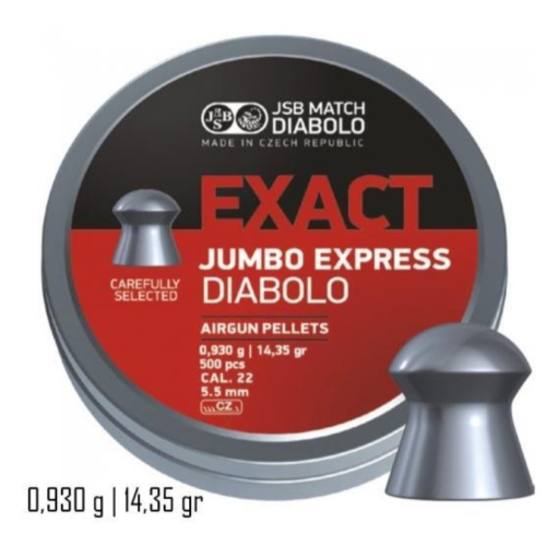 {{布拉德模型}} JSB Diabolo Exact JUMBO .22/5.5mm 0.93g 專業用鉛彈