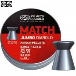 {{布拉德模型}} JSB MATCH Diabolo JUMBO .22/5.5mm 0.890g 專業用平頭鉛彈