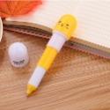 發票+台灣現貨天天寄【粉紅菲菲】可愛藥丸圓珠筆 學生文具卡通表情伸縮筆 膠囊筆 原子筆辦公學生（H455）52-0101-規格圖9