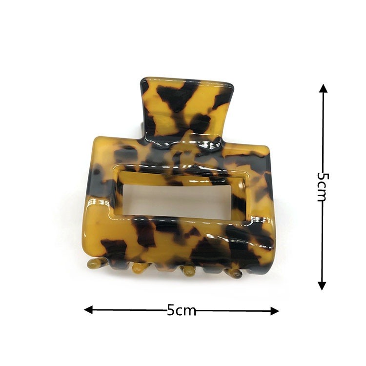 發票+台灣現貨天天寄【粉紅菲菲】韓版醋酸抓夾簡約鏤空小號髮夾少女髮抓復古玳瑁色馬尾髮夾鯊魚夾（A001）38-0232-細節圖9