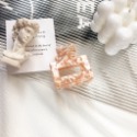 發票+台灣現貨天天寄【粉紅菲菲】韓版醋酸抓夾簡約鏤空小號髮夾少女髮抓復古玳瑁色馬尾髮夾鯊魚夾（A001）38-0232-規格圖9