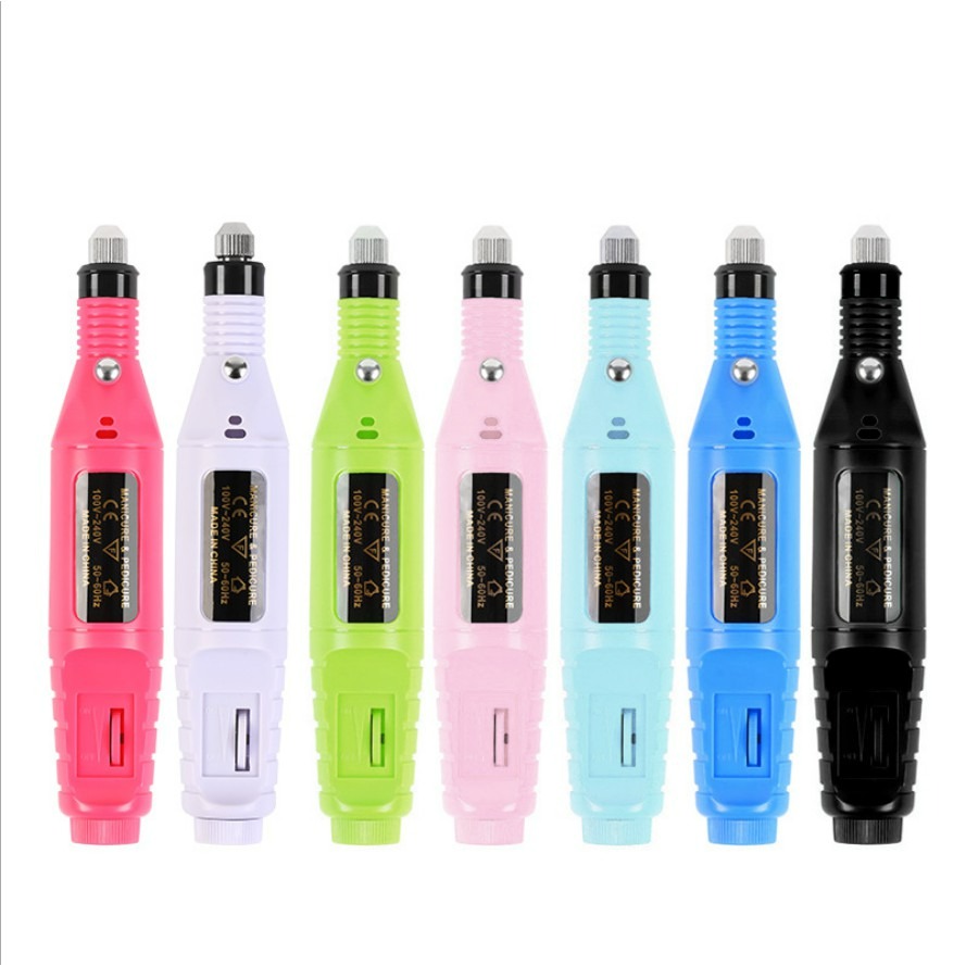 發票+台灣現貨天天寄【粉紅菲菲】金屬頭質量好電動美甲筆式打磨機 指甲 拋光機 磨甲器 磨甲機（0387）16-5067-細節圖3