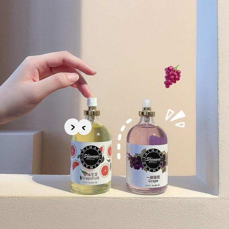 發票+台灣現貨天天寄【粉紅菲菲】詩芒香水葡萄蜜桃女士持久淡香自然清新美食調網紅果香100ml（8-11）16-5148-細節圖3