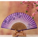 台灣現貨天天寄【粉紅菲菲】手工雕刻印花工藝折扇 中國風扇 女式亞麻扇 （7425-98）35-0098-規格圖9