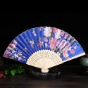 發票+台灣現貨天天寄【粉紅菲菲】竹骨中國風工藝品女扇復古綢布扇日式和風折扇 扇子（7425-62）35-0260-規格圖9