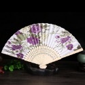 發票+台灣現貨天天寄【粉紅菲菲】竹骨中國風工藝品女扇復古綢布扇日式和風折扇 扇子（7425-62）35-0260-規格圖9