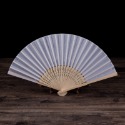 發票+台灣現貨天天寄【粉紅菲菲】婚禮布扇竹骨絲綢布面扇小絹扇婚禮DIY創作空白扇子（7425-120）35-0263-規格圖4
