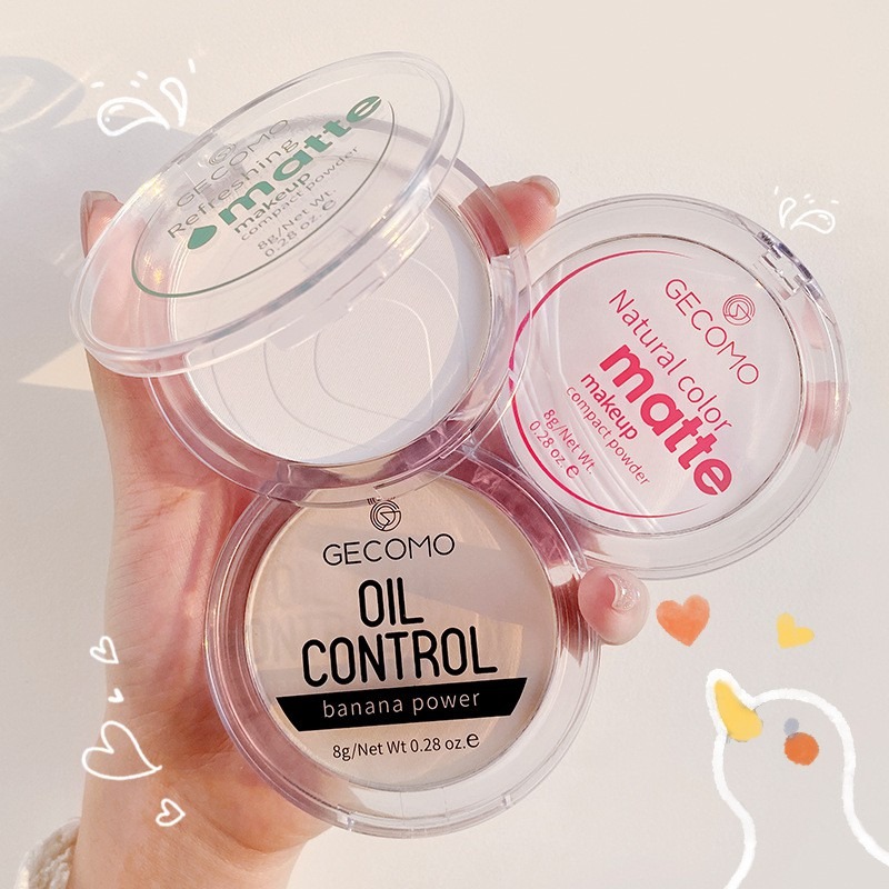 發票+台灣現貨天天寄【粉紅菲菲】格蒙香蕉粉餅 自然遮瑕定妝散粉控油啞光半透明乾粉蜜粉防水 16-0125、1208-細節圖2