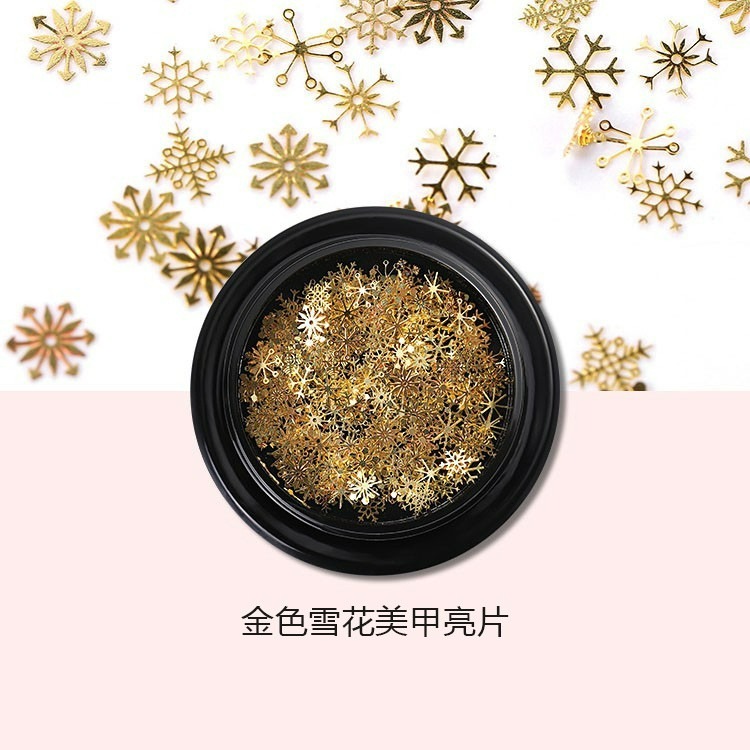 發票+台灣現貨天天寄【粉紅菲菲】美甲飾品 聖誕貼片 雪花亮片系列 聖誕節飾品 美甲指甲貼片（F577）16-0436-細節圖7