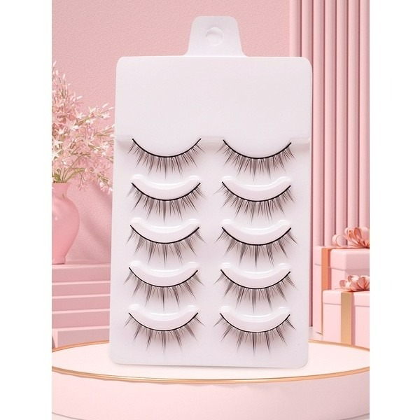 發票+台灣現貨天天寄【粉紅菲菲】小惡魔假睫毛5對睫毛自然妝日常妝COS眼睫毛 睫毛 假睫毛 16-1243、1244-細節圖8