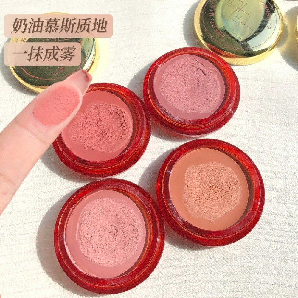 發票+台灣現貨天天寄【粉紅菲菲】SWEET MINT慕斯柔雾腮红膏正品裸妆自然曬紅女胭脂自然妝 腮紅膏 16-1276-細節圖2