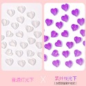 發票+台灣現貨天天寄【粉紅菲菲】日系美甲光變愛心冰透清新鑽飾品桃心裸色 蝴蝶結黑白指甲裝飾貼 16-1307、1406-規格圖9