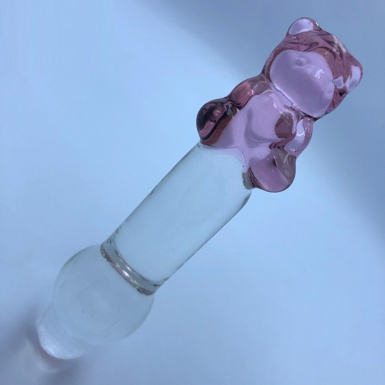 台灣現貨天天寄【粉紅菲菲】透明粉熊玻璃棒 水晶陽具 後庭塞 同志肛門塞 後庭器具 玻璃棒 11-0150、0151-細節圖6