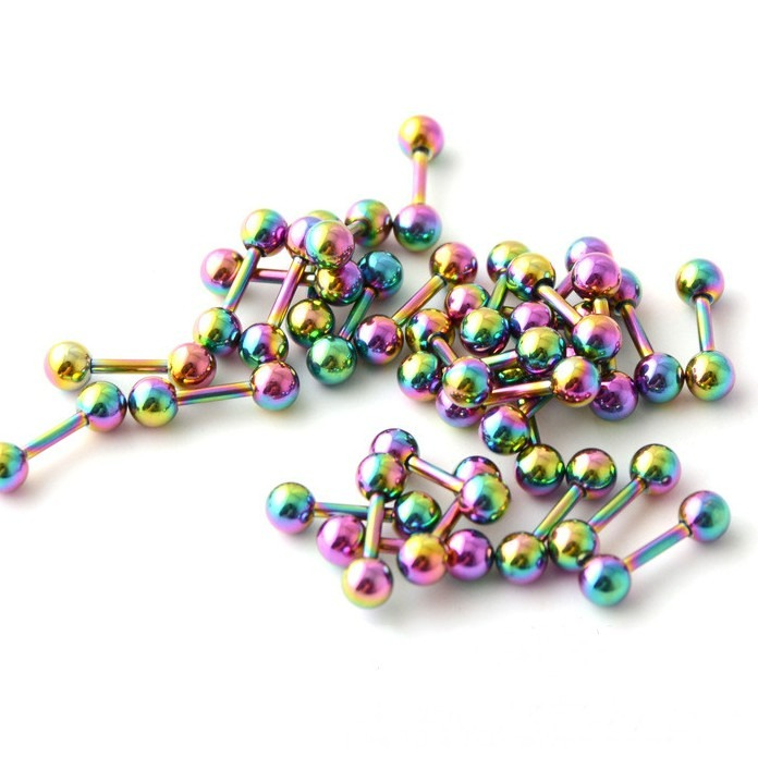 台灣現貨天天寄【粉紅菲菲】鈦鋼簡易豆豆圓球球耳環  飾品 首飾 墜飾 有耳洞 耳釘（ ED01）80-0054-細節圖2