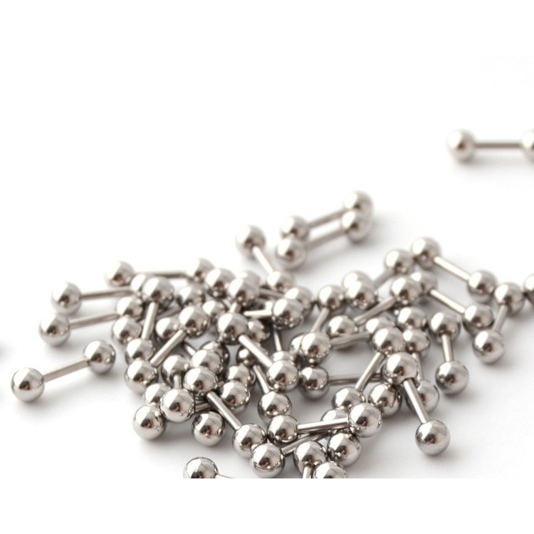 台灣現貨天天寄【粉紅菲菲】鈦鋼簡易豆豆圓球球耳環  飾品 首飾 墜飾 有耳洞 耳釘（ ED01）80-0054-細節圖4