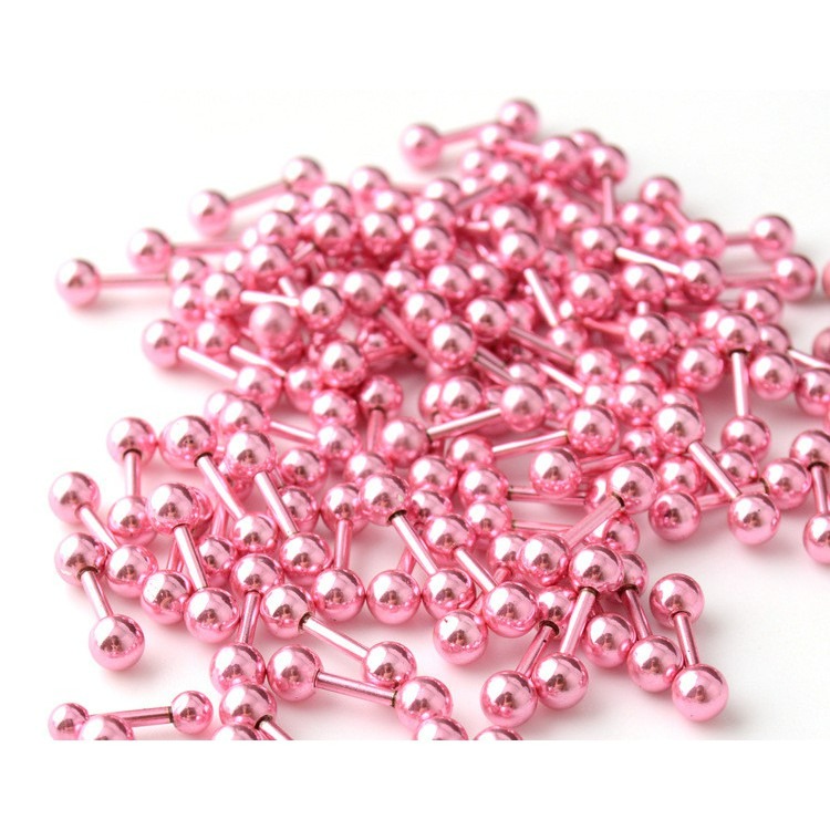 台灣現貨天天寄【粉紅菲菲】鈦鋼簡易豆豆圓球球耳環  飾品 首飾 墜飾 有耳洞 耳釘（ ED01）80-0054-細節圖5