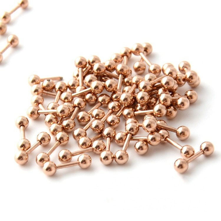 台灣現貨天天寄【粉紅菲菲】鈦鋼簡易豆豆圓球球耳環  飾品 首飾 墜飾 有耳洞 耳釘（ ED01）80-0054-細節圖8