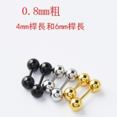 台灣現貨天天寄【粉紅菲菲】鈦鋼簡易豆豆圓球球耳環  飾品 首飾 墜飾 有耳洞 耳釘（ ED01）80-0054-細節圖9