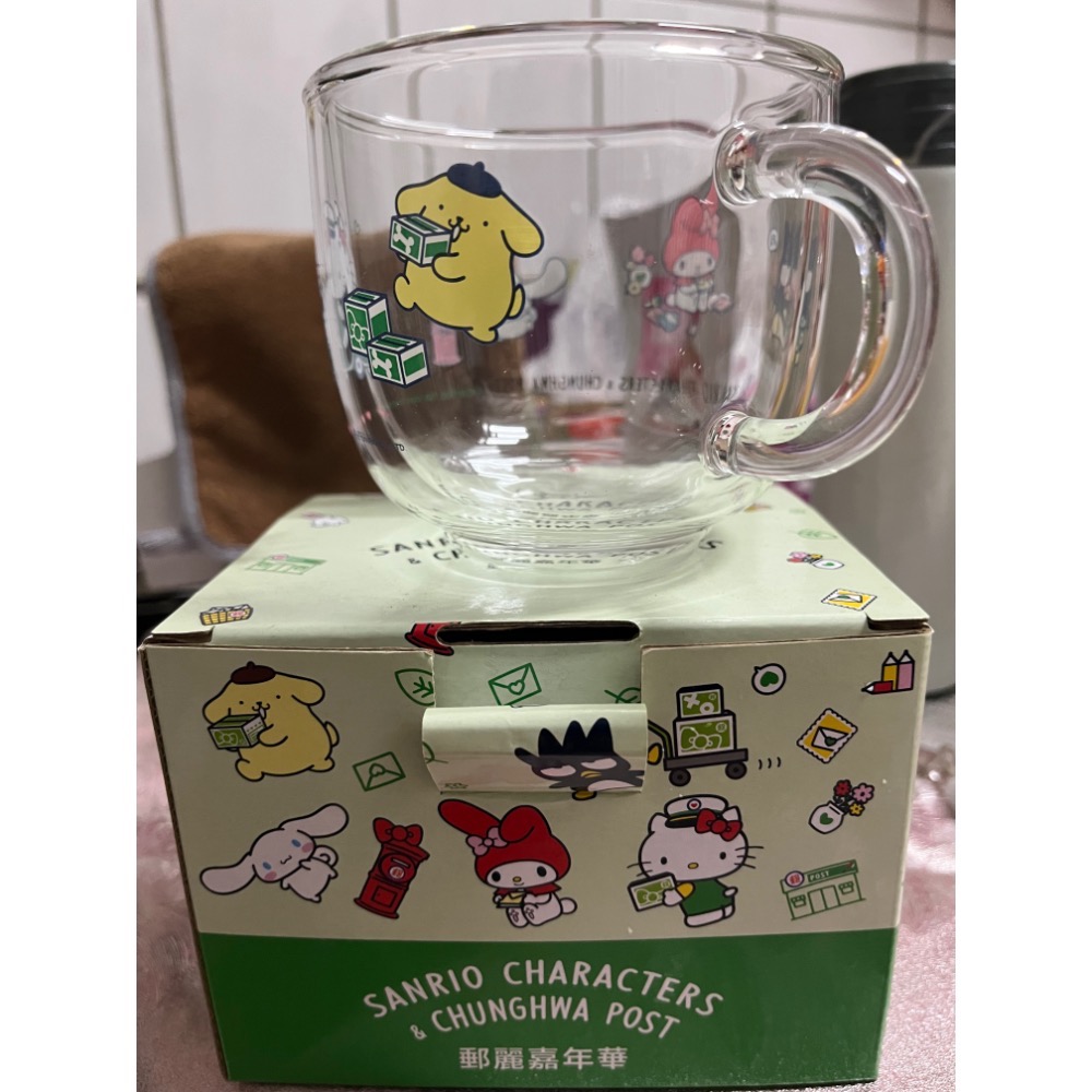 郵局 三麗鷗 郵麗嘉年華 玻璃杯 僅此1個 盒子略折痕-細節圖2