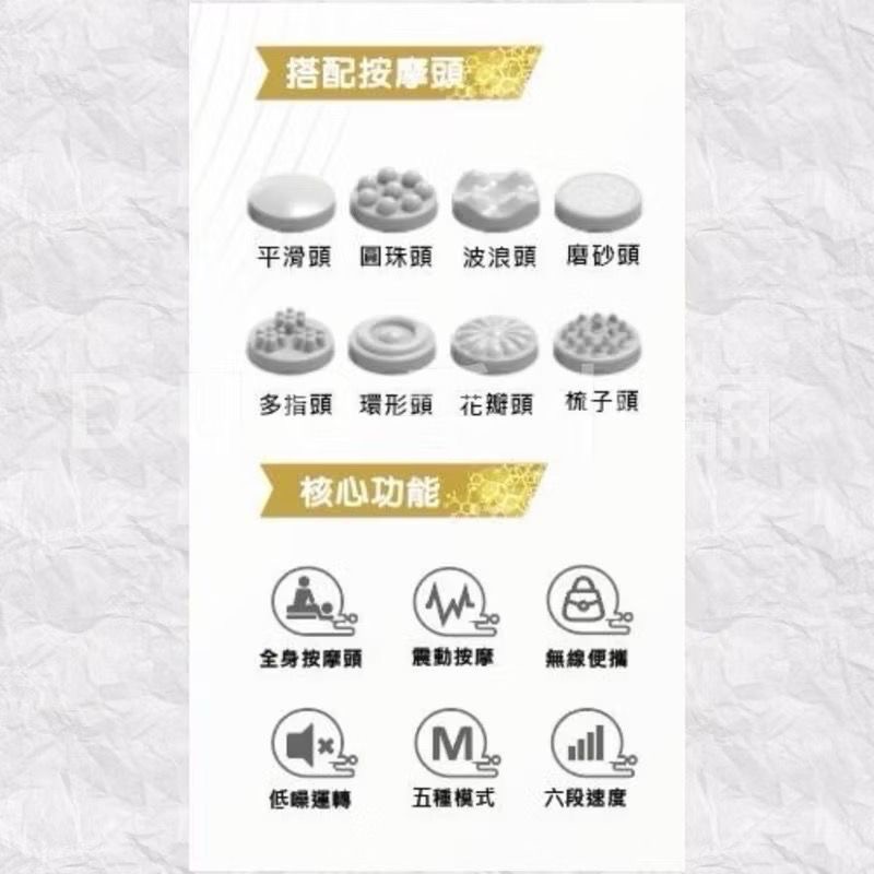 渥綺 美體儀 WQ-899 筋膜槍 使用過 已消毒 約9成新 包裝完整（盒裝）-細節圖3