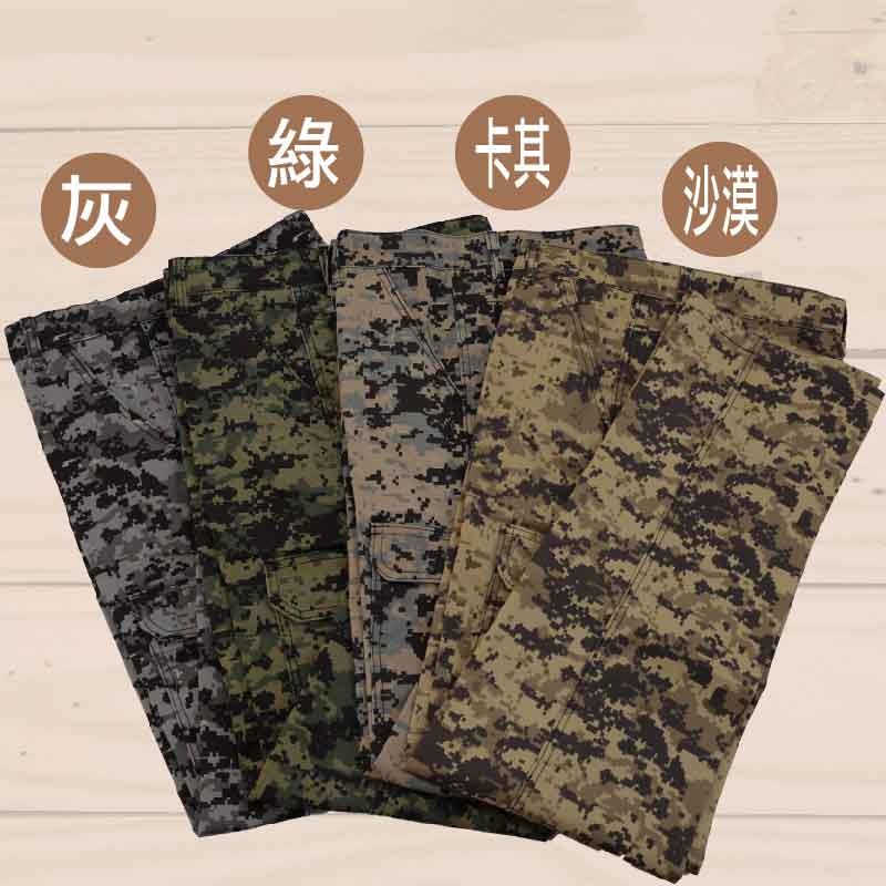 四色任選 彈力數位迷彩多口袋彈性休閒工作褲-灰/綠/沙漠迷彩/卡其/綠【Soft One】-細節圖5