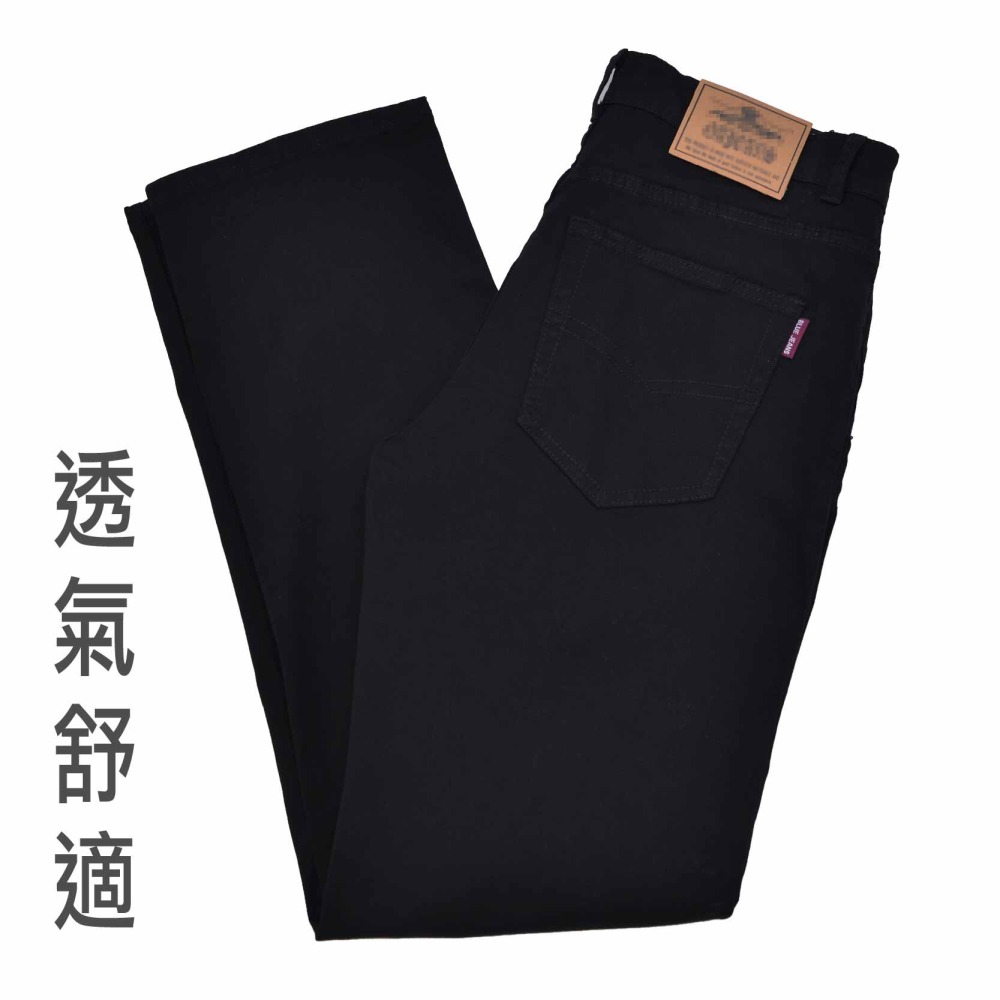 彈性舒適百搭98%高棉質中直筒褲-黑 原價$599-細節圖4
