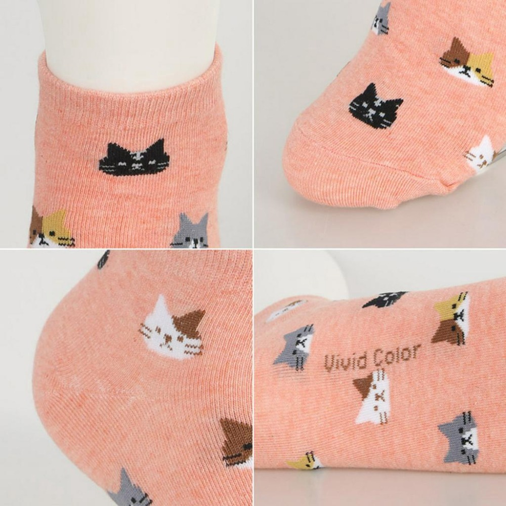 【可愛小貓短襪】韓國 貓咪 短襪 小貓 腳踝襪 可愛 百搭 女襪-細節圖3